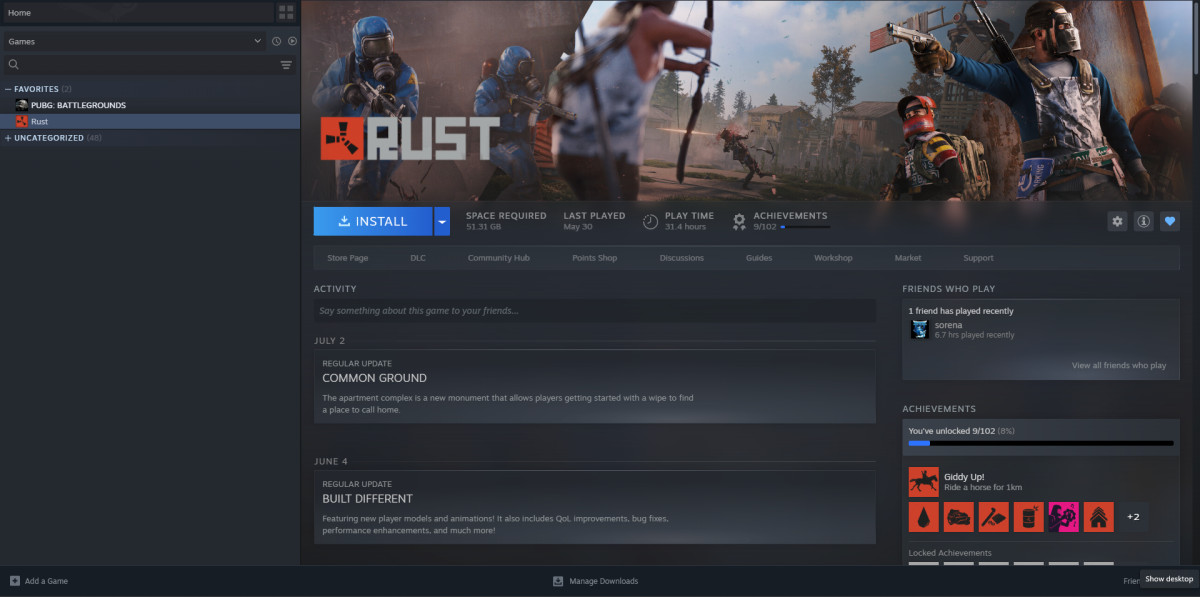 اکانت Rust استیم 10 ساله