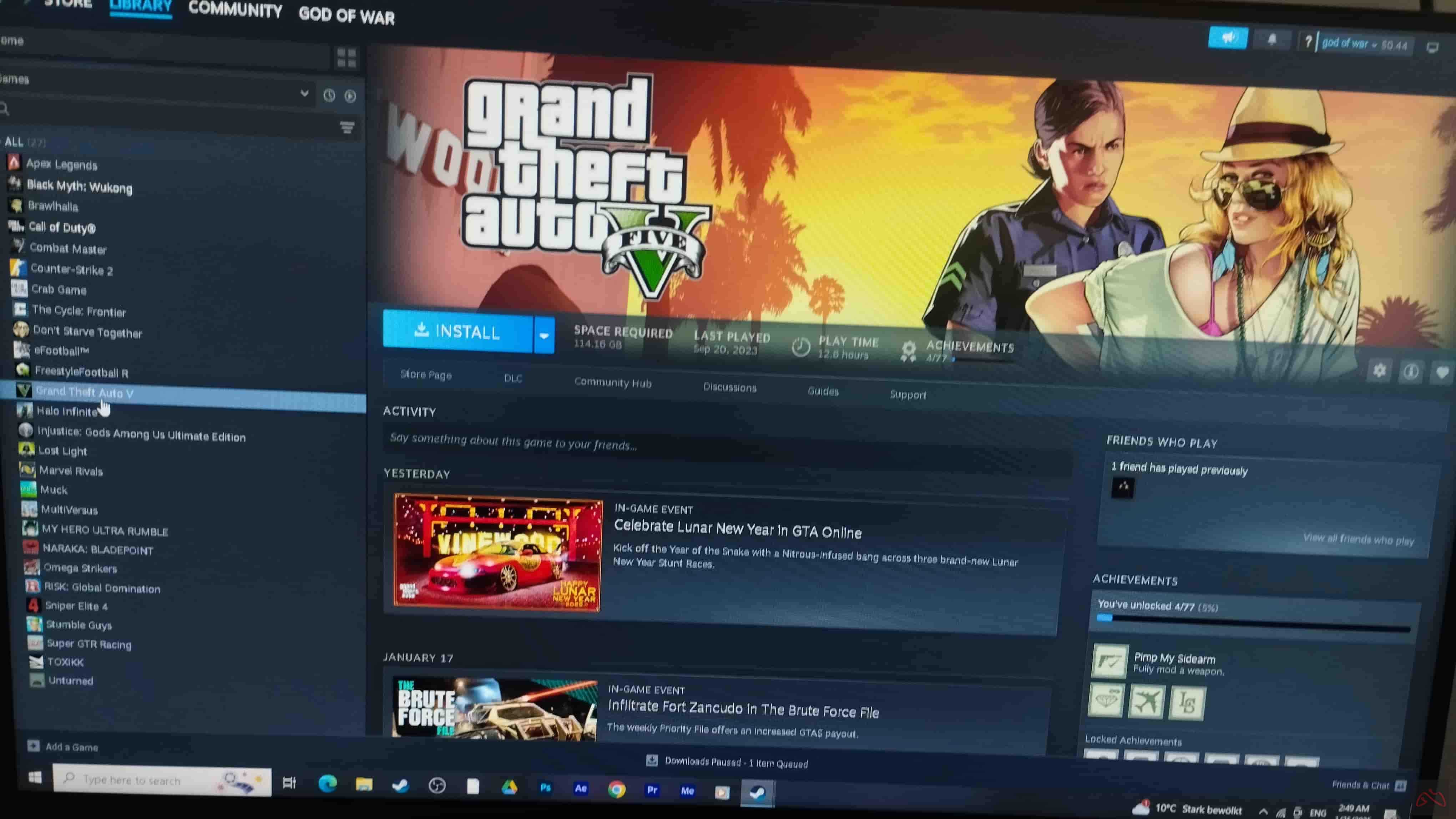 اکانت استیم gta v و اسنایپر الیت ۴